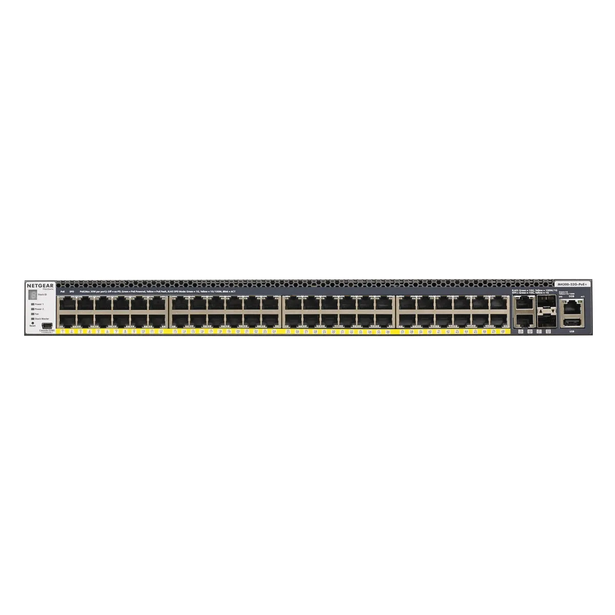 Netgear GSM4352PA-100NES M4300-52G PoE 48x1G 4x10G 2x10GBASE-T 2xSFP 550W PSU 3. réteg #1