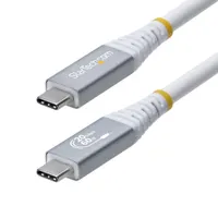Startech.com CC3M20GUSB4CXW USB-C kábel USB4 Gen 2x2 20 Gbps 3 m Nikkel burkolás Fehér #1