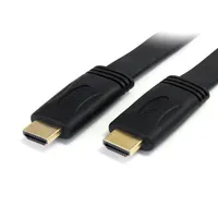 Startech.com HDMM5MFL HDMI Flat kábel 5 m 4K 4096x2160 aranyozott érintkezők 3D fekete