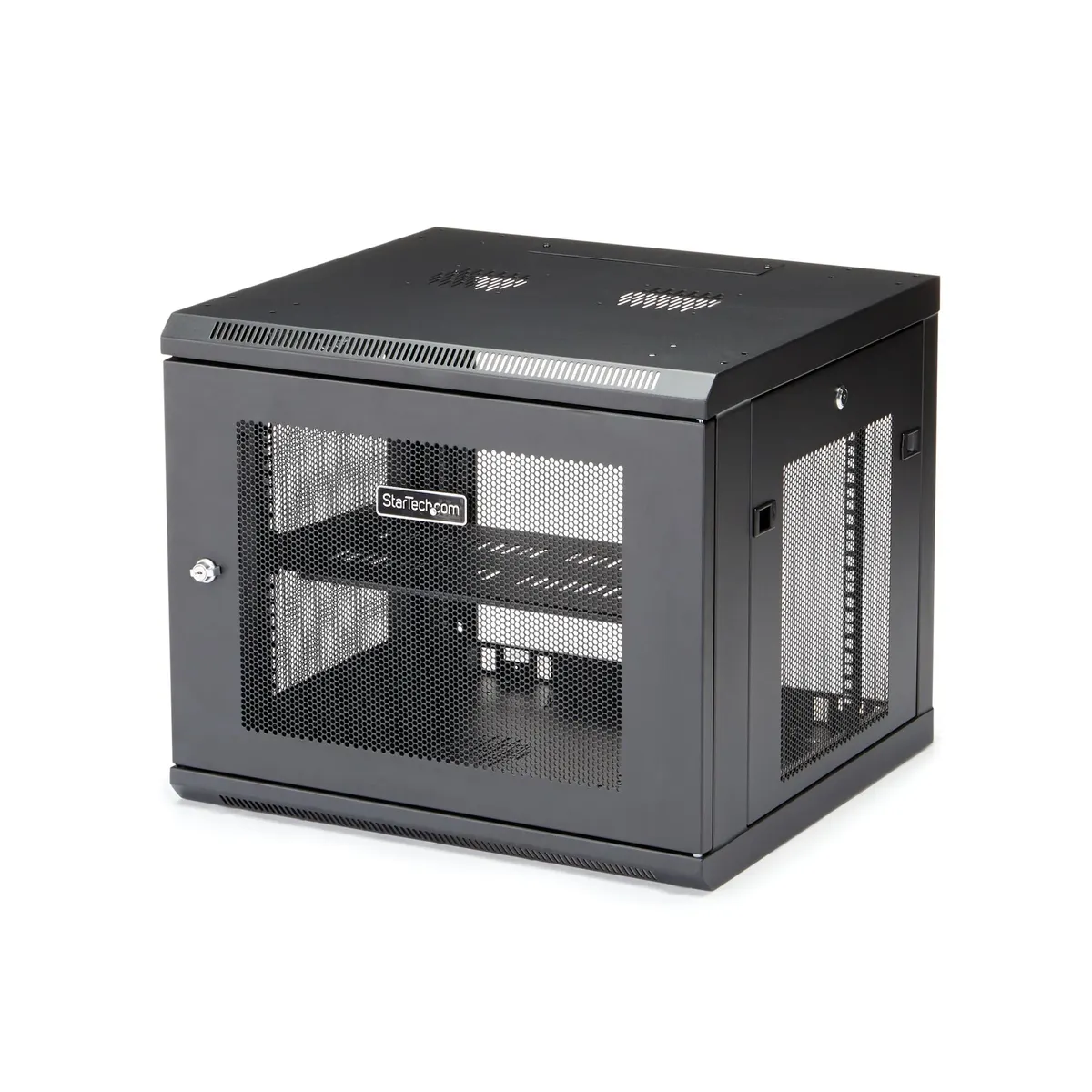 Startech.com RK920WALM szerverrack-szekrény 9U falra szerelhető 60x50 cm teherbírás 90 kg fekete #1