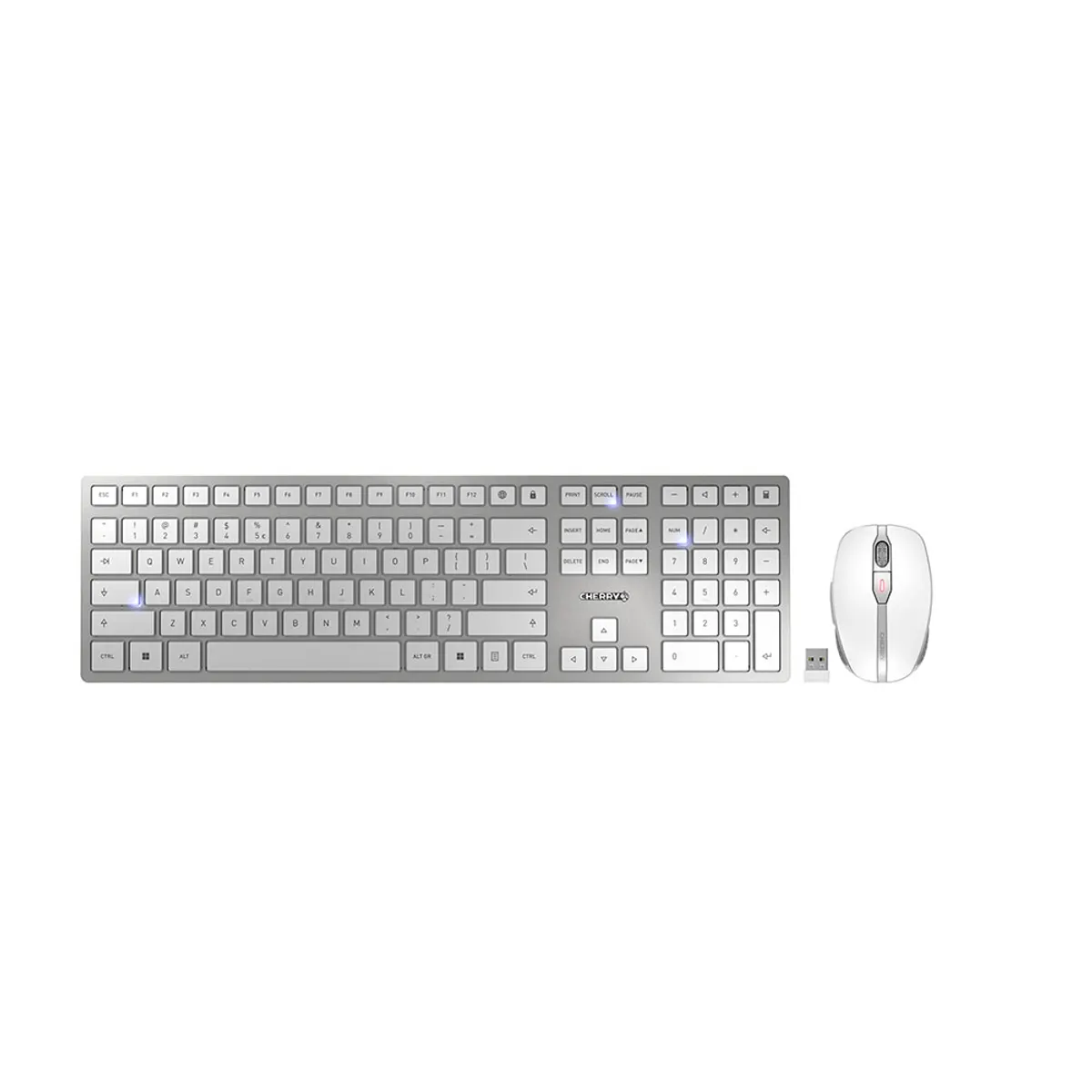 Cherry JD-9100EU-1 DW 9100 Slim vezeték nélküli és Bluetooth billentyűzet és egér ezüst 110 billentyű #1