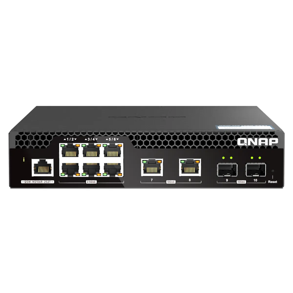 QNAP QSW-M2106R-2S2T webes menedzselt kapcsoló 2x10g sfp 2x10g rj45 6x2.5g rj45 #1