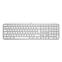 Logitech 920-011626 MX Keys S for Mac Teljes méretű egyenes billentyűzet vezeték nélküli RF és Bluetooth AZERTY LED háttérvilágítás irodai használat fehér alumínium