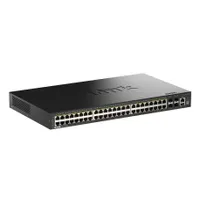 D-Link DGS-1530-52P/E 48 portos PoE okos menedzselt kapcsoló 4 db 10G SFP 370W