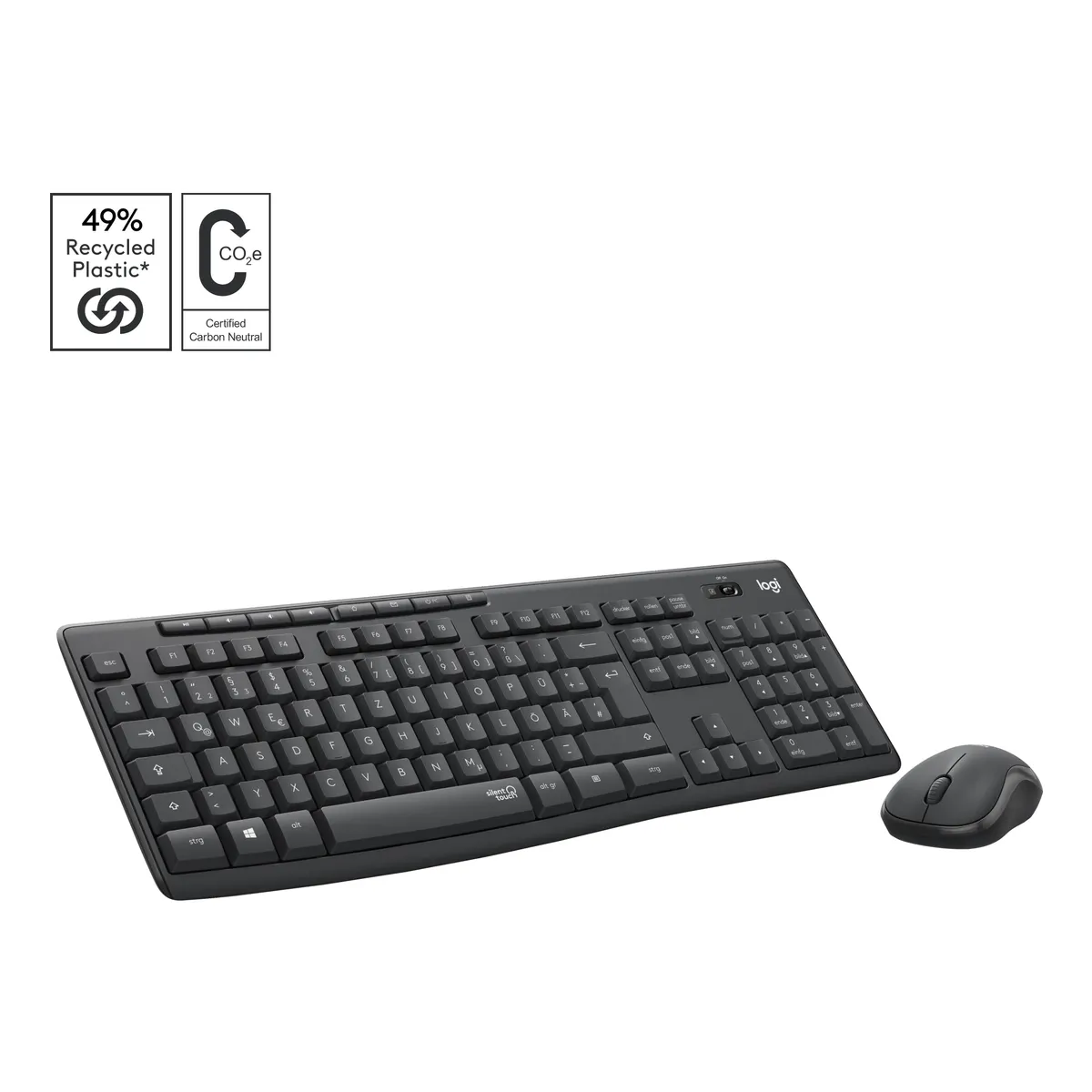 Logitech 920-009796 MK295 Silent vezeték nélküli billentyűzet grafit irodai qwertz egér mellékelve #1