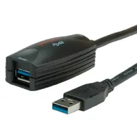 Roline 12.04.1096 USB 3.0 aktív repeater kábel 5 m USB-A to USB-A fekete #1