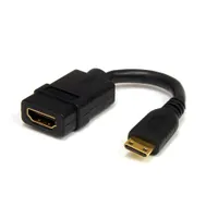 Startech.com HDACFM5IN HDMI mini to HDMI adapter 0,127 m arany érintkezők ARC 1.4b 3D fekete