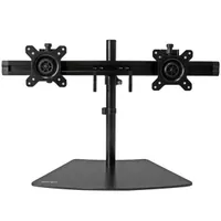 Startech.com ARMBARDUO duál monitortartó szabadon álló max 8 kg 24" VESA 75x75-100x100 magasságigazítás -15 - 15 fok fekete