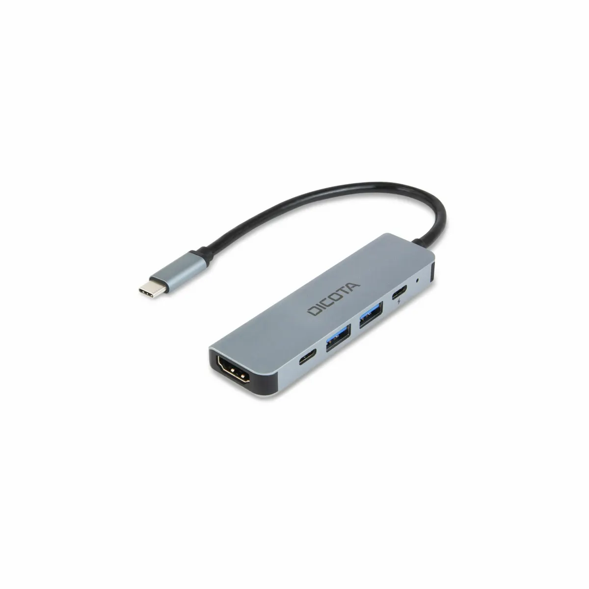 Dicota D32060 USB-C 5-in-1 Video Hub 4K PD 100W HDMI USB 4 Type-A ezüst #1