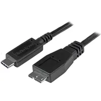 Startech.com USB31CUB1M usb-c to micro-b kábel 1 m usb 3.2 gen 2 fekete