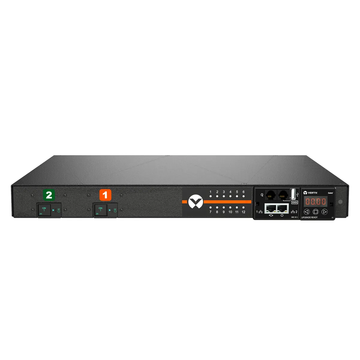 Vertiv VP59100 Rack PDU kapcsolt 1U 12 kimenet C13-C19 3.048 m 200-240 V 32 A RoHS ULcULListed 60950 kompatibilis SRT-12 GTHD GT3HD A2D-10 #1