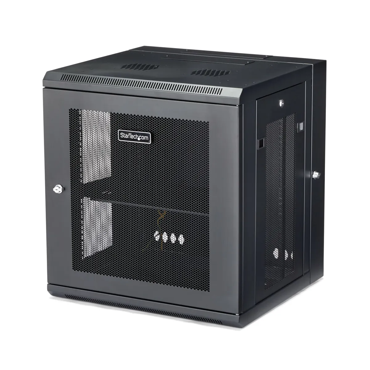 Startech.com RK12WALHM fali rackszekrény 12U 90 kg biztonsági kulcs kábelvezetés fekete #1