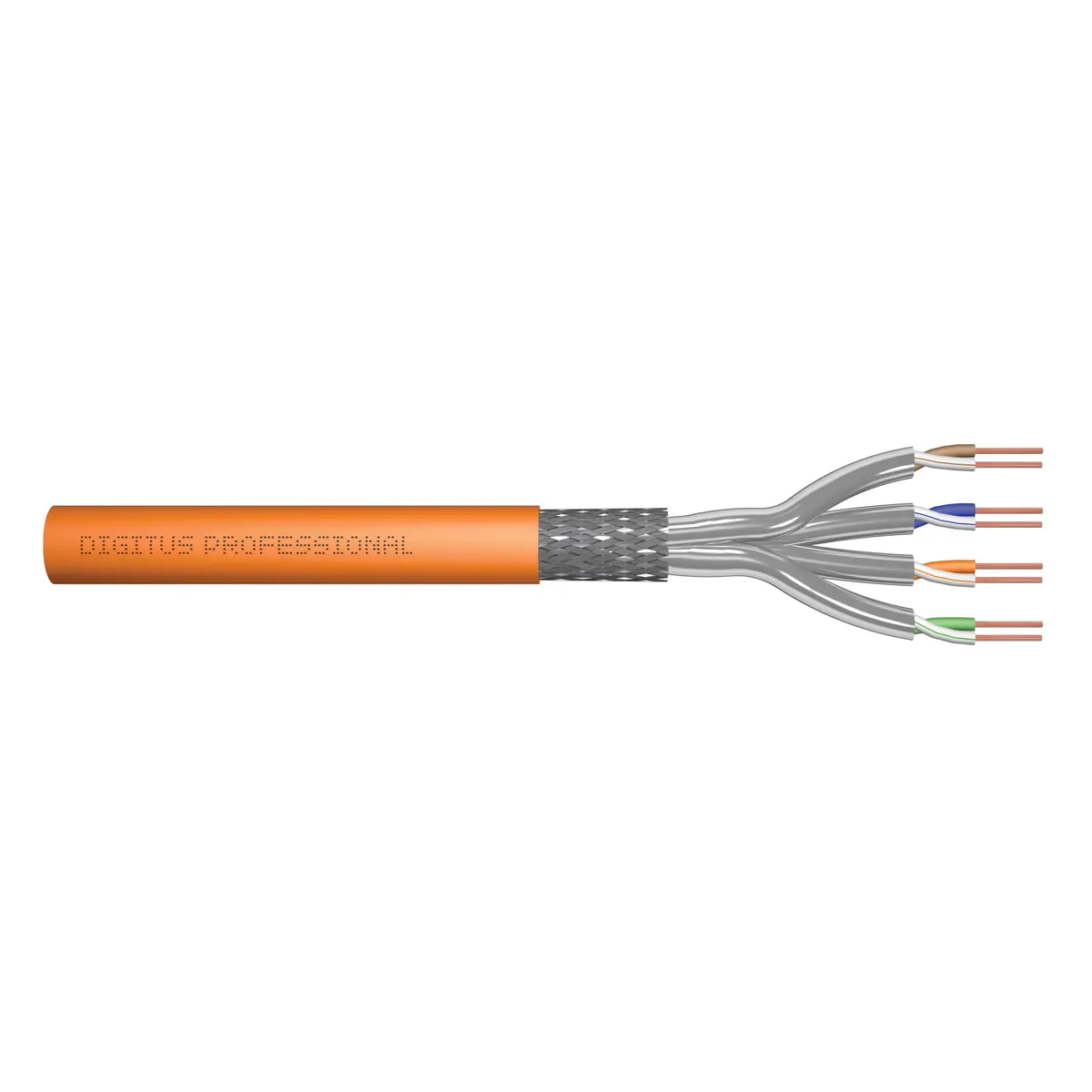 Assmann DK-1743-VH-10 cat7 s-ftp kábel 1000 m awg 23-1 narancssárga 1200MHz #1
