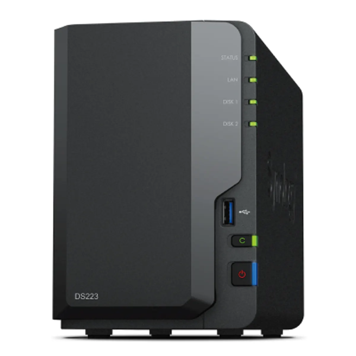 Synology DS223 DiskStation kétrekesz NAS Realtek RTD1619B 2 GB DDR4 1 GbE 3x USB 3.2 Gen 1 #1