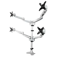 Startech.com ARMQUADPS quad monitorállvány 27" 75x75-100x100 45 kg -180°-180° -15°-90° ezüst