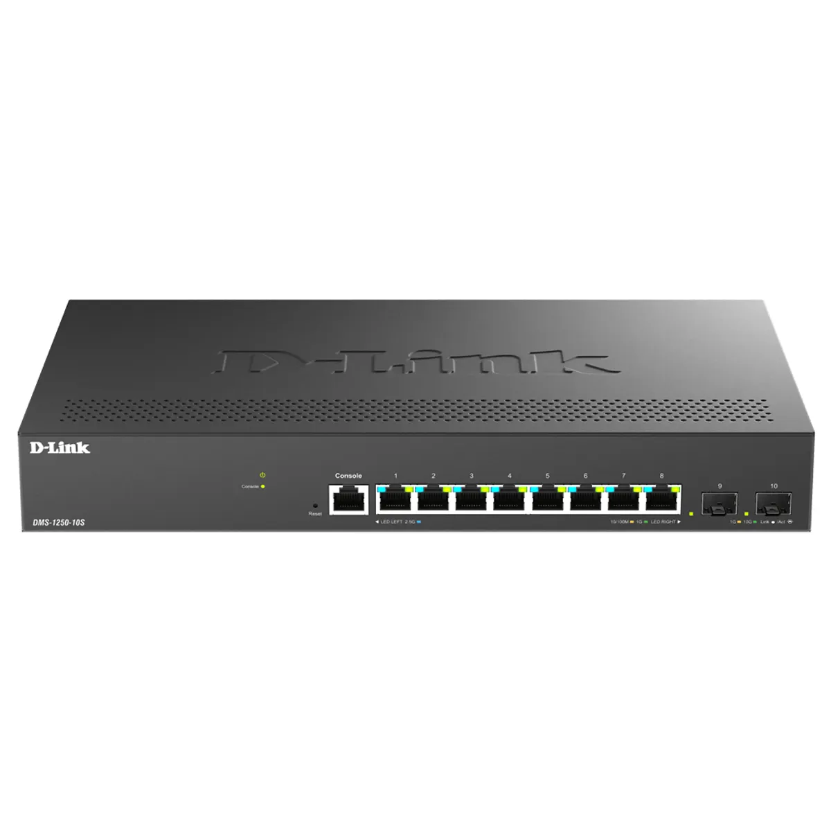 D-Link DMS-1250-10S/E 8-portos 2.5G BASE-T és 2-port 10G SFP Plus intelligens menedzselt kapcsoló PoE képes, 240W, 80 Gbps #1