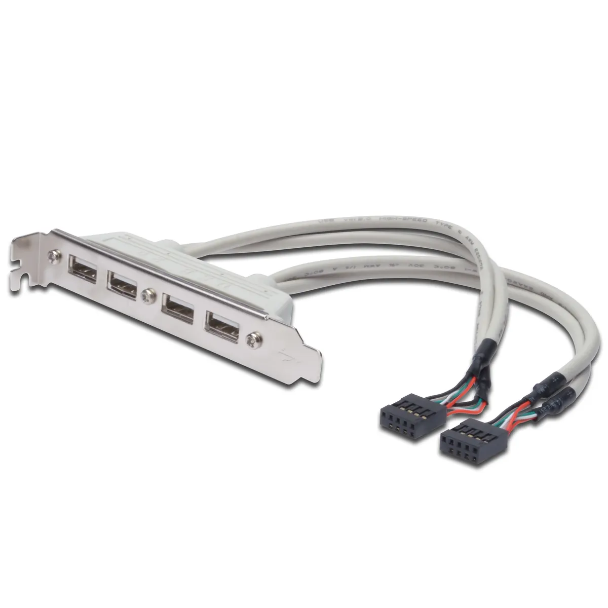 Assmann AK-300304-002-E usb nyílás-tartó kábel 4x a-2x10pin idc #1
