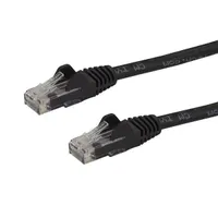 Startech.com N6PATC150CMBK Cat6 kábel, snagless, RJ-45, 1,5 m, UTP, arany érintkezők, 24 AWG, fekete