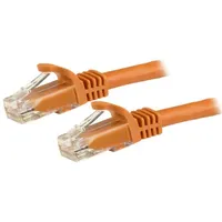 Startech.com N6PATC1MOR Cat6 patch kábel 1 m narancssárga U/UTP aranyozott érintkezők RJ-45 x2 1000 Mbps