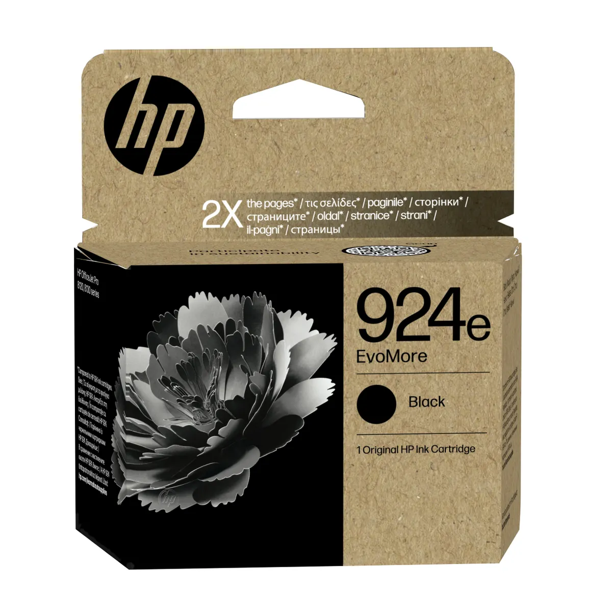 HP Inc. 4K0V0NE#CE1 924e EvoMore fekete eredeti tintapatron XL 1000 oldal #1