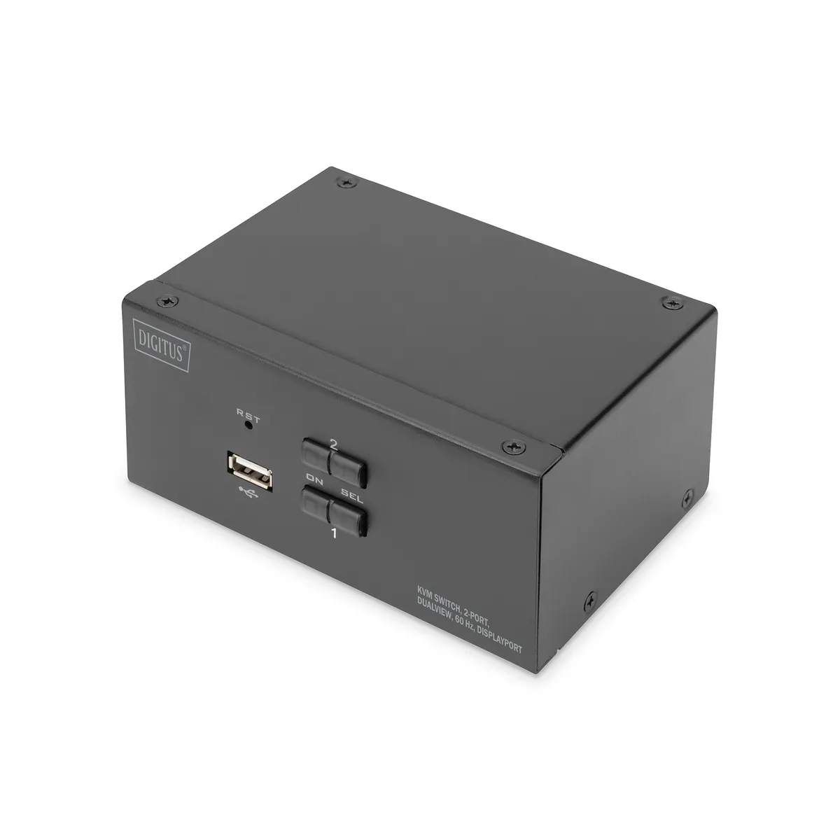 Assmann DS-12862 KVM-kapcsoló DP duál kijelző 4K USB DisplayPort fekete fém #1