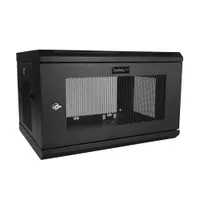 Startech.com RK616WALM 6U fali rack 90 kg teherbírás biztonsági kulcs kábelvezetés fekete