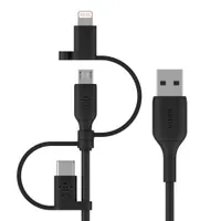 Belkin CAC001BT1MBK Boost Charge USB-A USB-C Micro-USB Lightning kábel 1 m