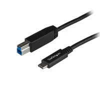 Startech.com USB31CB1M USB-C-USB-B kábel 1 m USB 3.2 Gen 2 10 Gbit/s nikkel borítású fekete