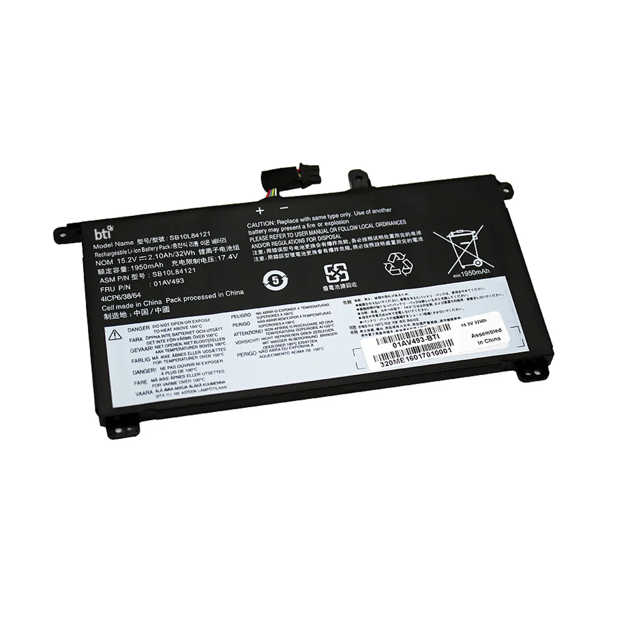Origin Storage 01AV493-BTI ThinkPad T570 4C Li-ion akkumulátor 11,55 V 7280 mAh 84 Wh #1