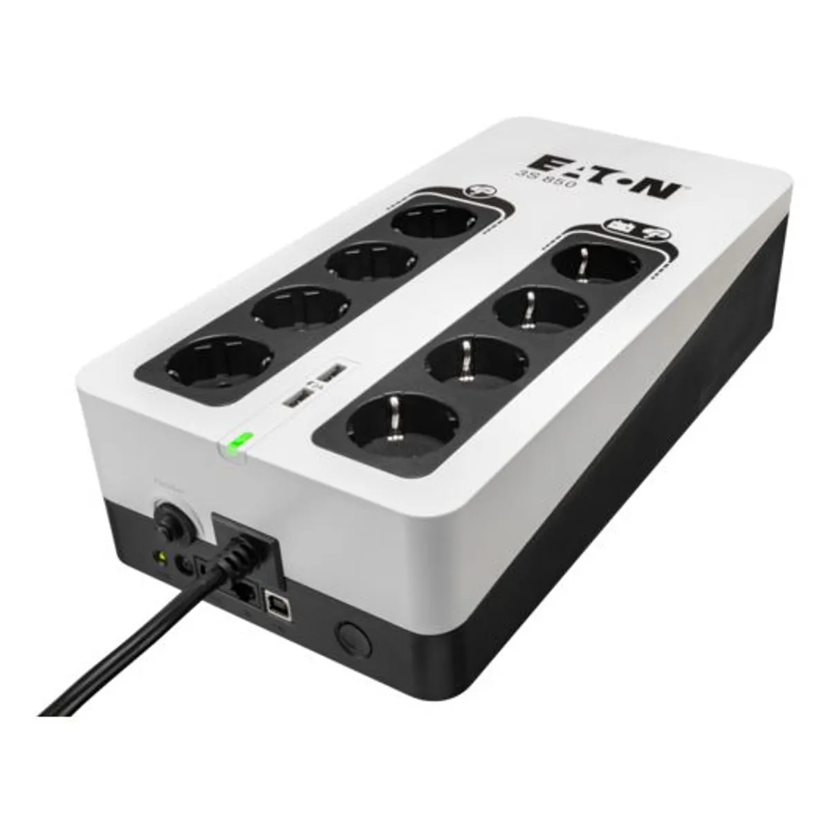 Eaton 3S850D 3S készenléti 850 VA 8 AC kimenet 2 USB port töltésre falra szerelhető #1