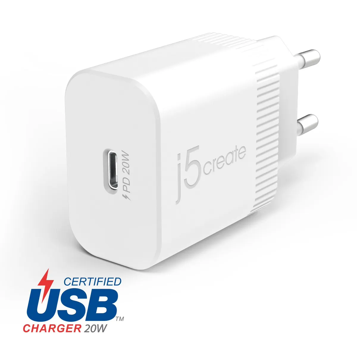 J5create JUP1420-EN USB-C hálózati töltő 20W PD 1 C típusú USB port fehér #1