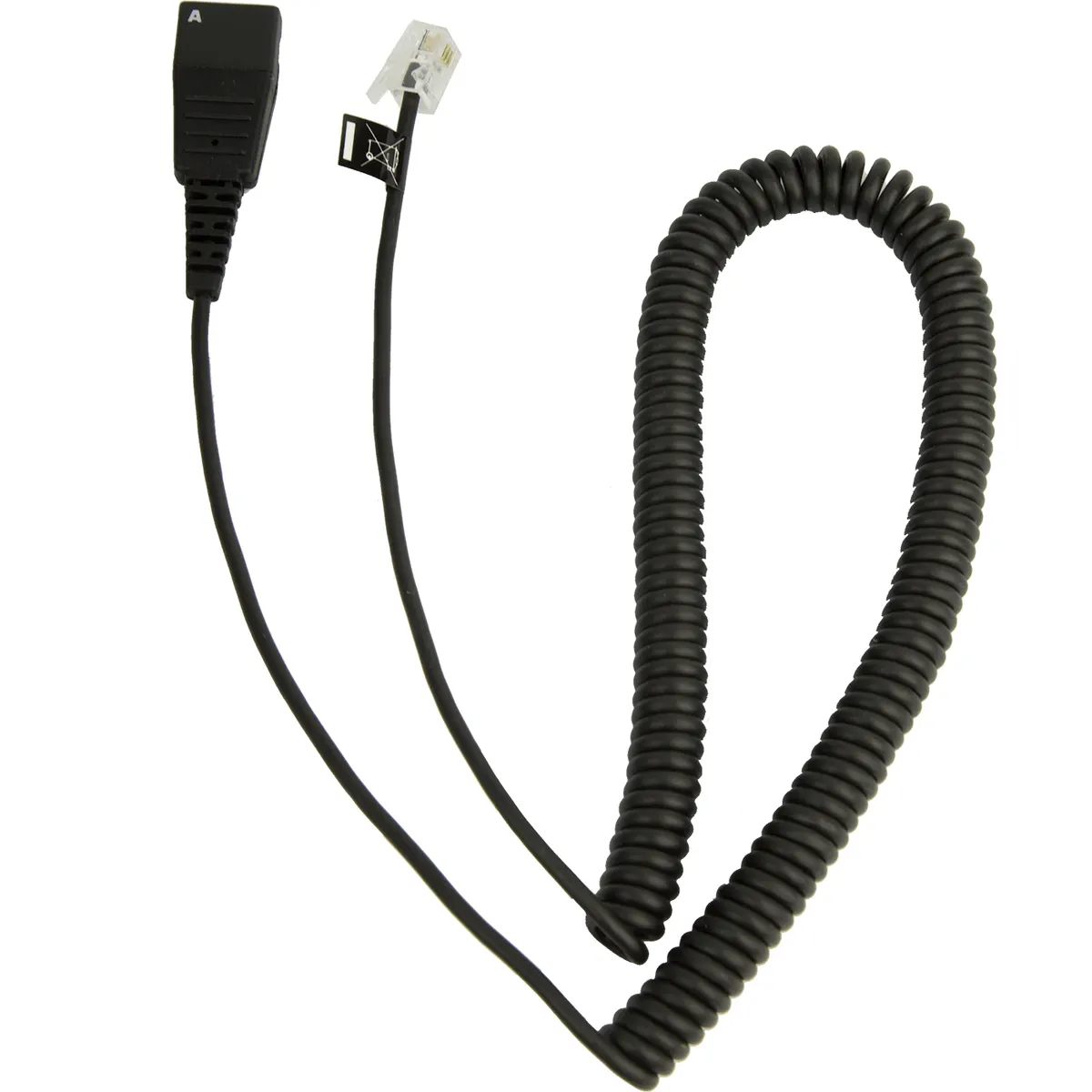 Jabra 8800-01-37 Kábel RJ10 spirál 0,5-2 m QD Lucent Callmaster V VI Cisco 79xx PLX A22 #1