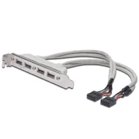 Assmann AK-300304-002-E usb nyílás-tartó kábel 4x a-2x10pin idc