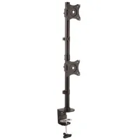 Startech.com ARMDUALV duál monitortartó 13"-27" 10 kg monitoronként VESA 75x75-100x100 elfordulási tartomány -45°-45°, billentési tartomány -45°-45°, fekete