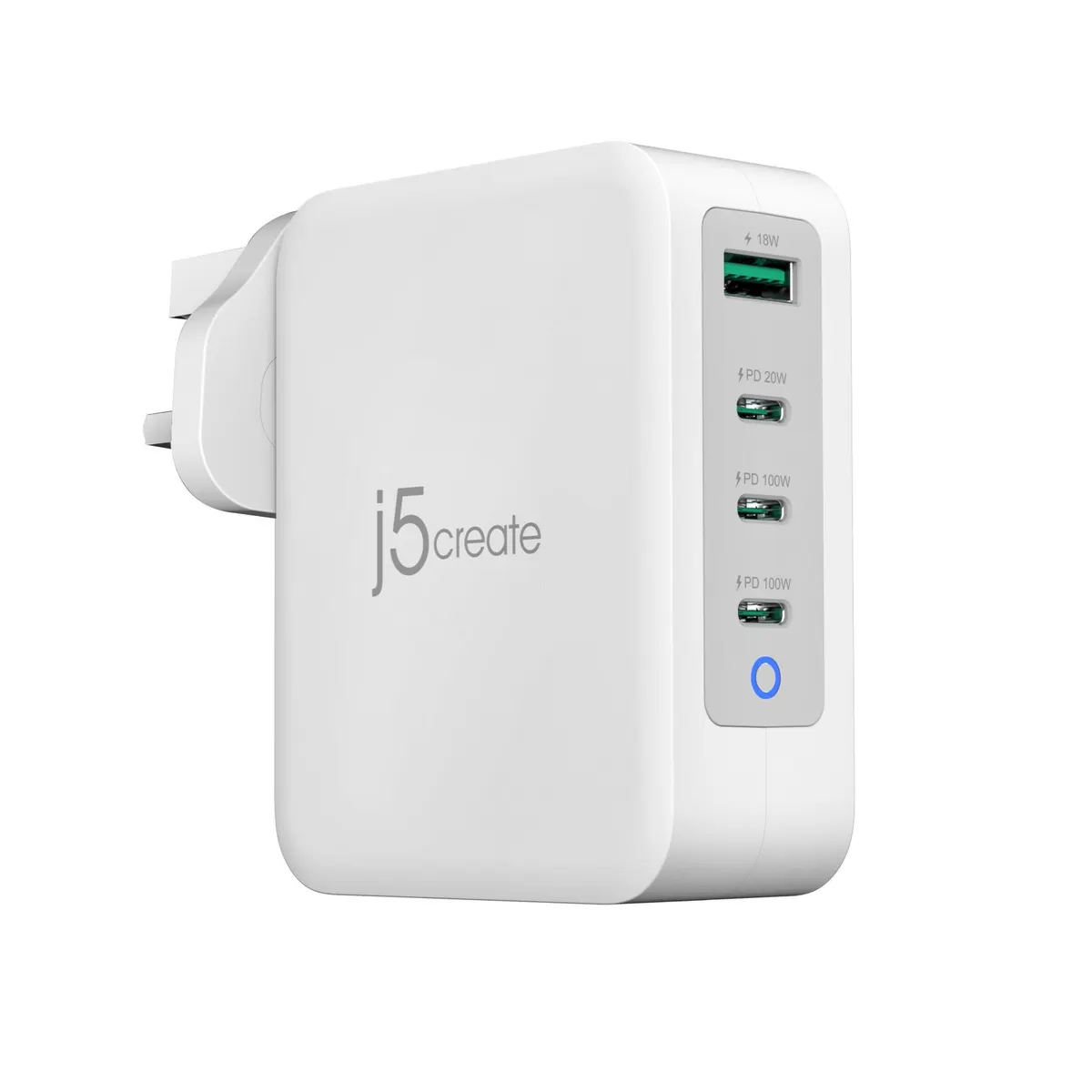 j5create JUP43130F-FN 130W GAN USB-C 4-portos töltő #1