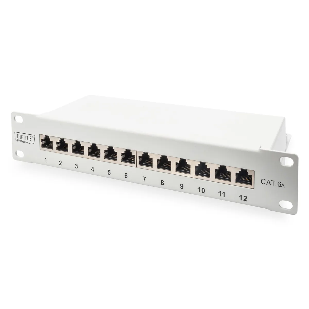 Assmann DN-91612S-EA-G cat6a patch panel shielded 12-port 1u rackre szerelhető szürke #1