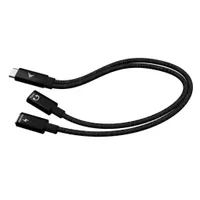 i-tec C31DUALSPLITTERCBLPD USB-C splitter 100W PD, 2x USB-C, USB 2.0, 0,3 m, fekete #1