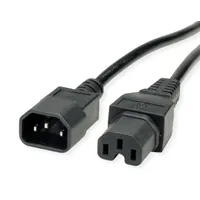 Value 19.99.1122 Netzkábel IEC C14-C15 1,8 m H05VV-F 250 V #1