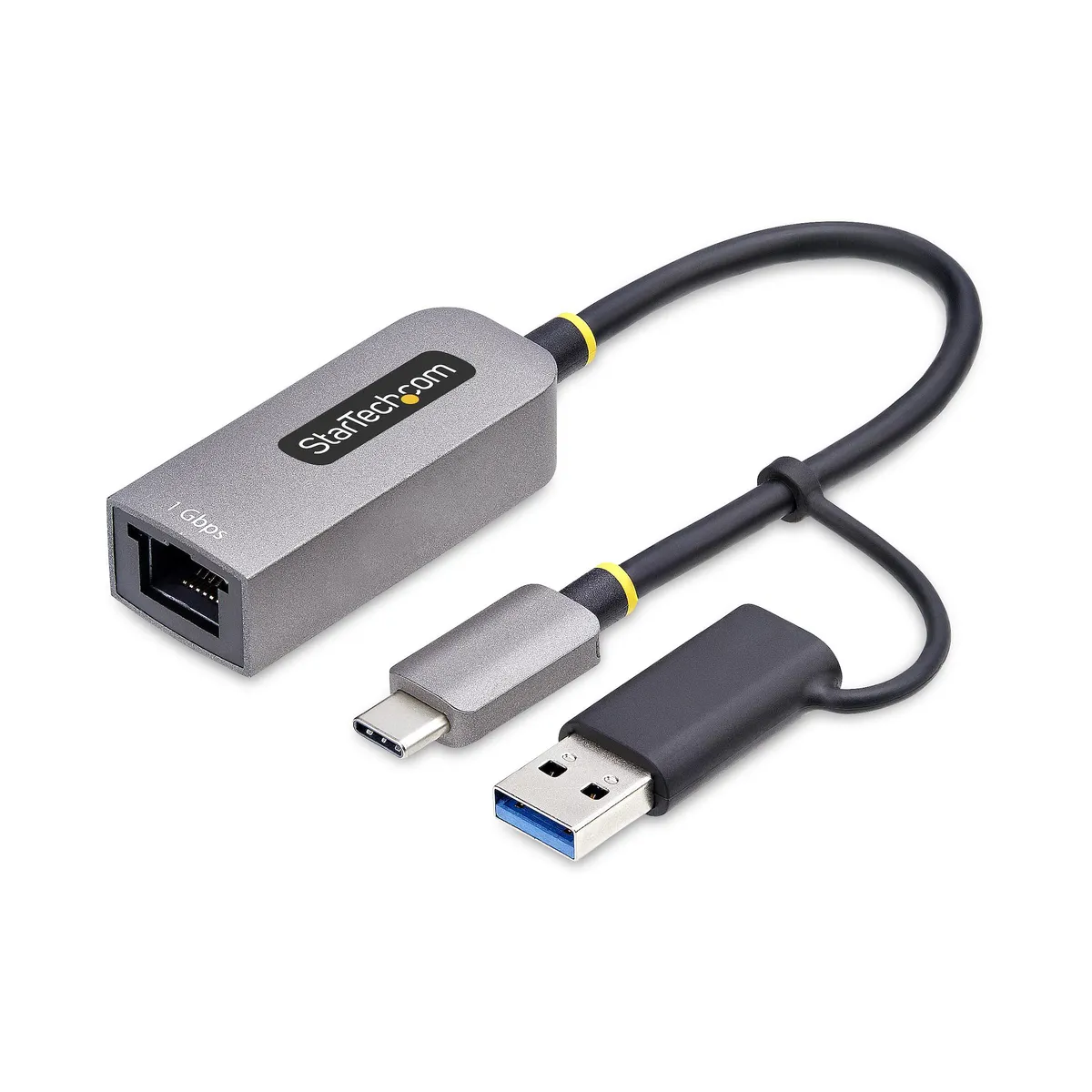 Startech.com C21GA-USB-ETHERNET Ethernet adapter USB-C és USB-A hoszt interfész Ethernet 5000 Mbps USB-áramellátású szürke #1