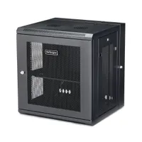Startech.com RK12WALHM fali rackszekrény 12U 90 kg biztonsági kulcs kábelvezetés fekete