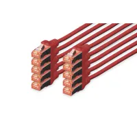 Assmann DK-1644-005-R-10 Cat6 S/FTP patch cable RJ-45 RJ-45 0,5 m vörös LSZH Cu AWG27/7