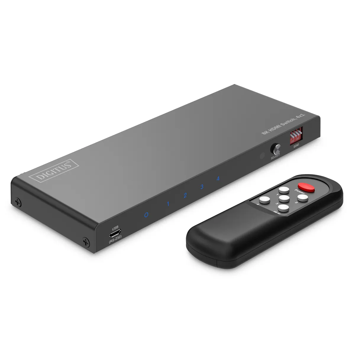 Assmann DS-55335 HDMI kapcsoló 8K60Hz 4x1 4:4:4 EDID kontroll #1