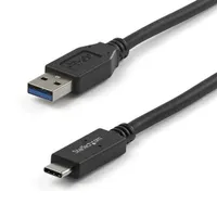 Startech.com USB31AC1M USB-C és USB-A kábel 1 m USB 3.2 Gen 2 10 Gbps nikkel burkolás fekete