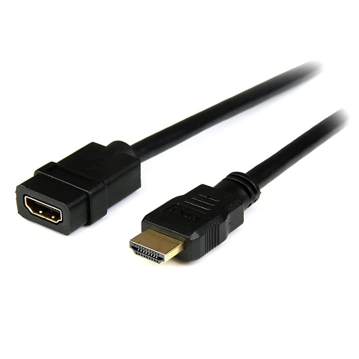 Startech.com HDEXT2M HDMI kiterjesztő kábel 2 m M-F arany érintkezők 10,2 Gbps fekete #1