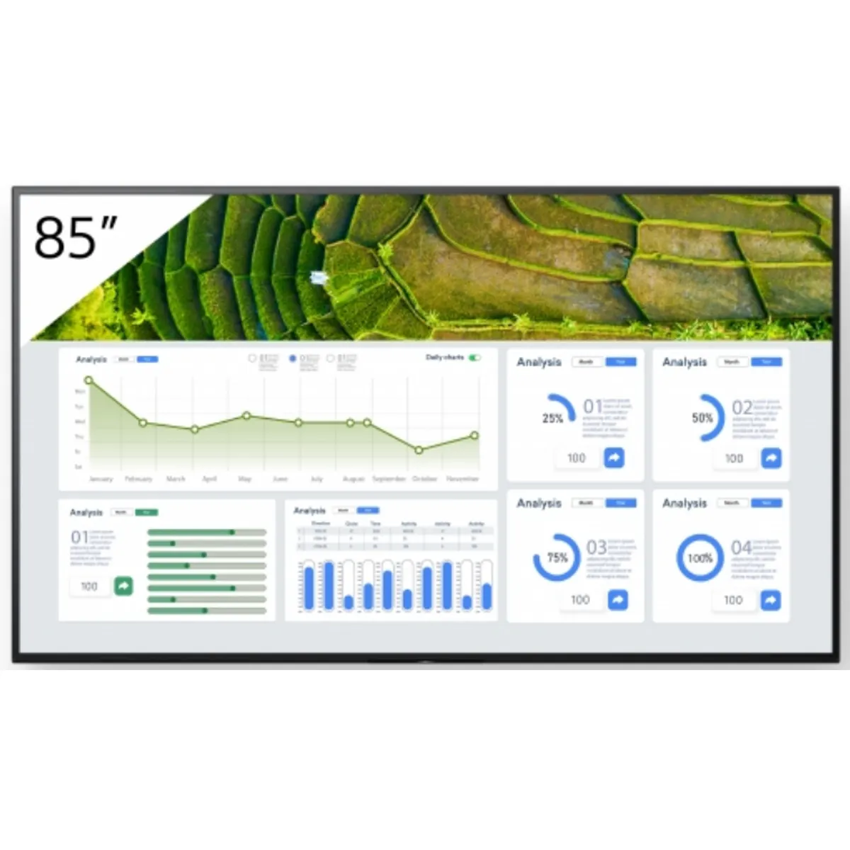 Sony FW-85BZ30L 85" BRAVIA LCD signage kijelző VA panel 4K Ultra HD 440 nit Android 24x7 Direct-LED HDMI USB LAN #1