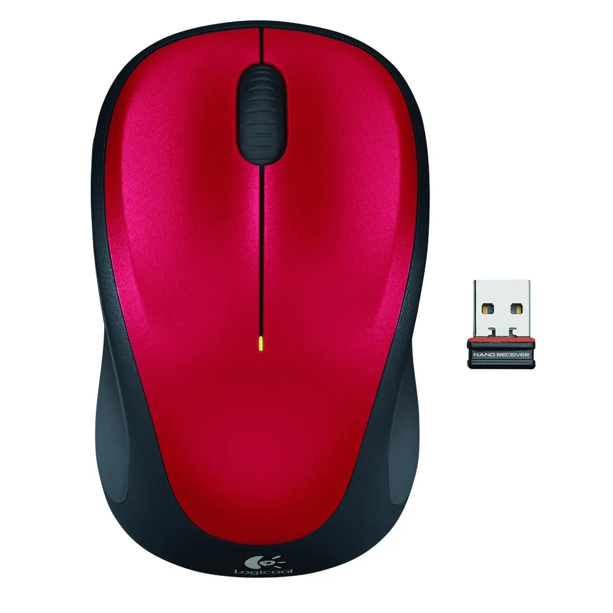 Logitech 910-002496 M235 optikai vezeték nélküli nano vevőegység mini piros #1