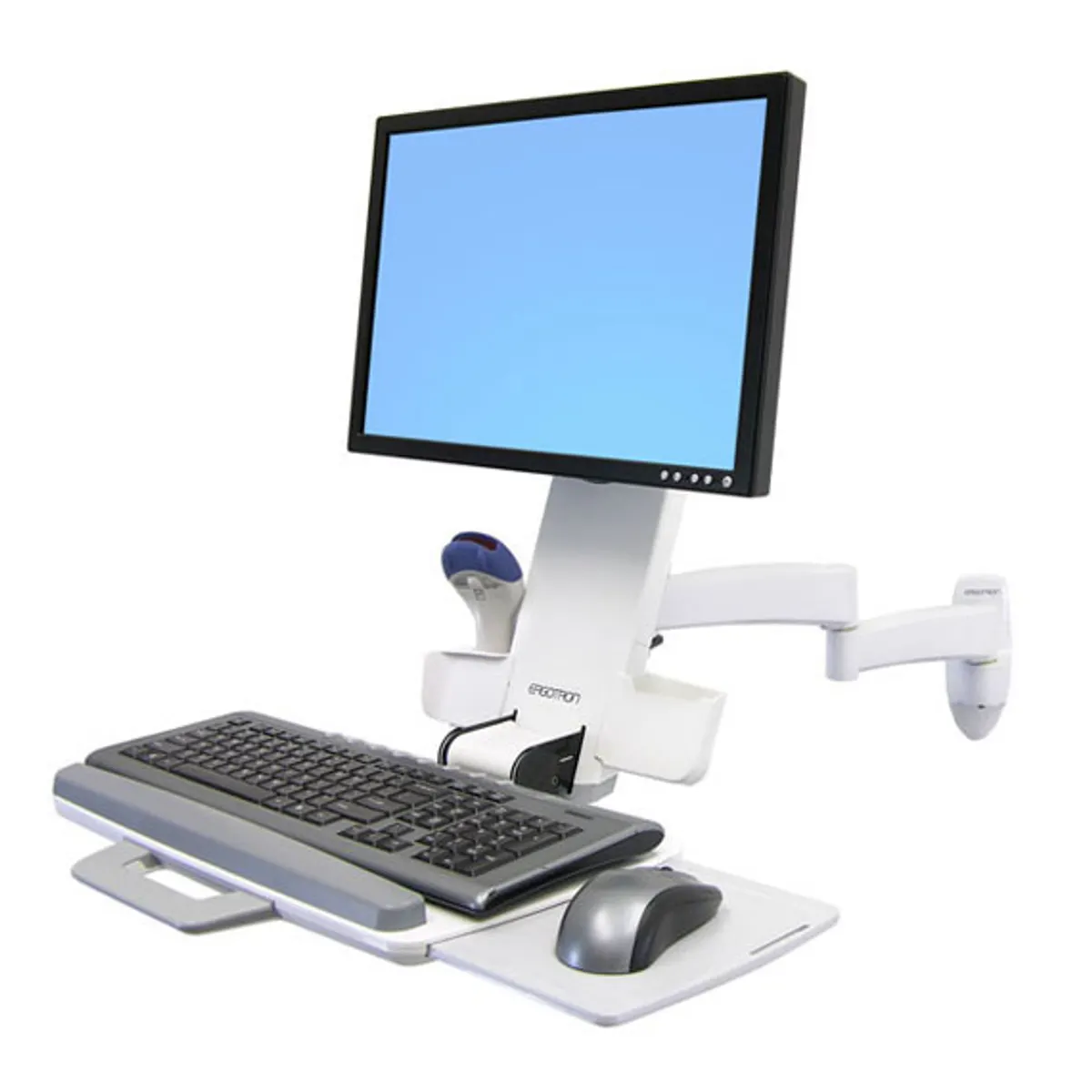 Ergotron 45-230-216 200 Series Combo Arm fehér 24" max 8,2 kg VESA75x75-100x100 billentés-szög -30° - 30° #1