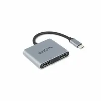 Dicota D32063 USB-C hordozható 4-in-1 mini dokkolóállomás 4K HDMI PD 100W ezüst