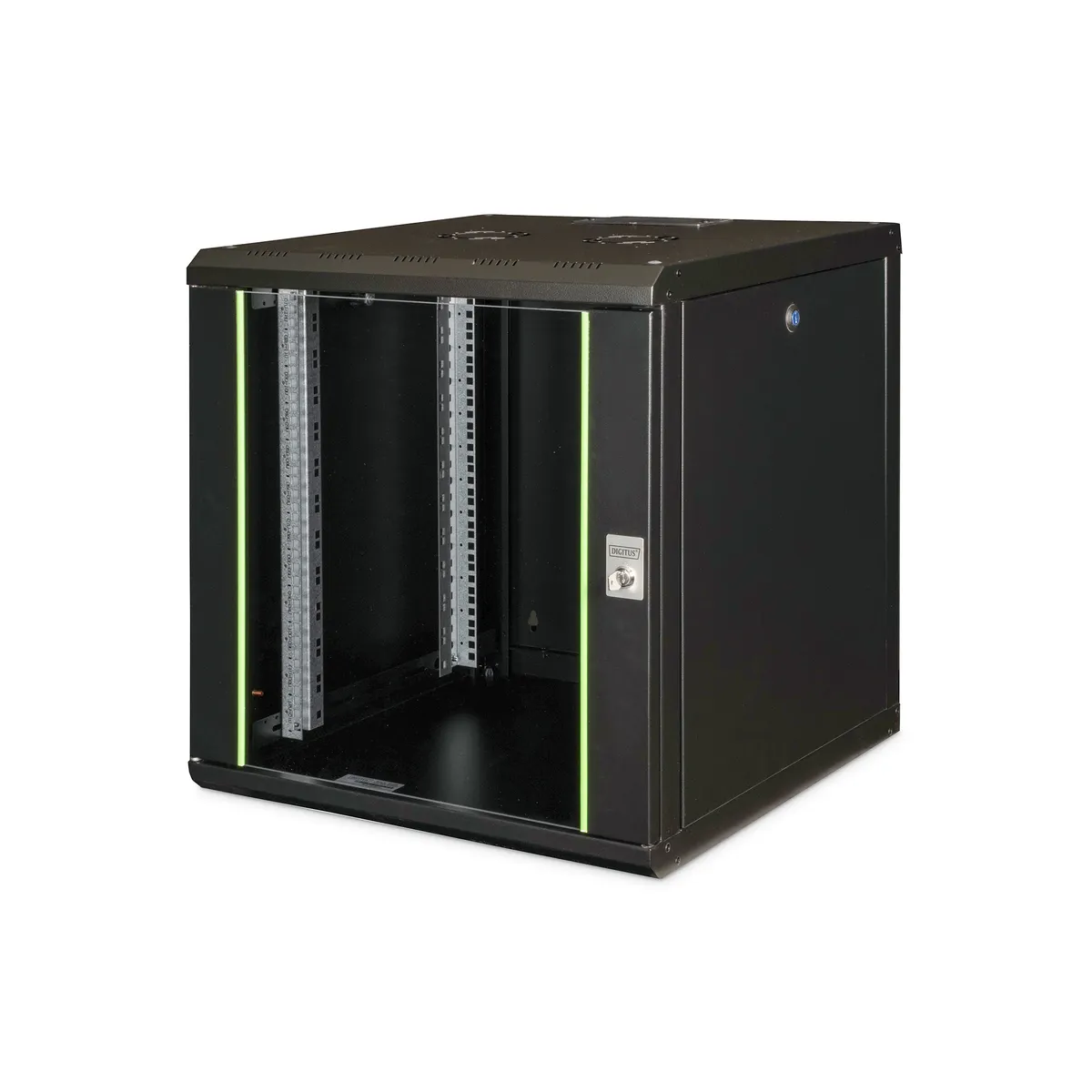 Assmann DN-19 12U-6-6-SW falra szerelhető szekrény 600x600 fekete 100 kg IP20 kulcs #1