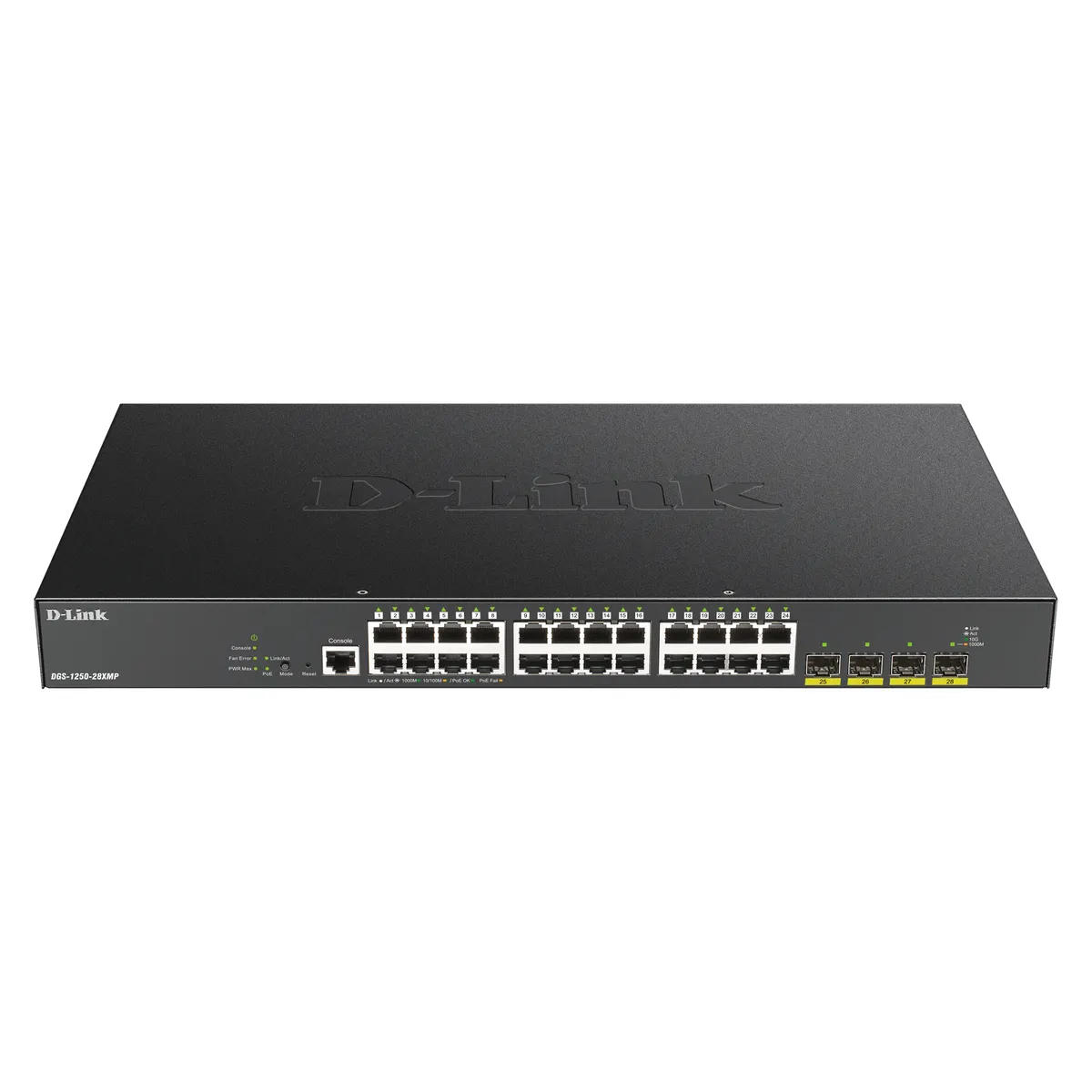 D-Link DGS-1250-28XMP DGS-1250-28XMP L3 24-portos Gigabit PoE kapcsoló 4x 10G SFP+ 370W PoE keret #1